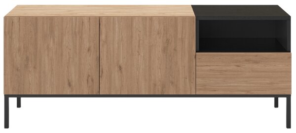 Marckeric TV stolek Cailin 140 x 40 cm s dřevěným dekorem