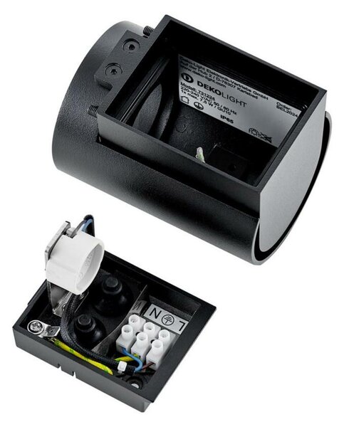 Deko-Light nástěnné přisazené svítidlo - Can IP65, 1x 7,5 W GU10, černá 731224