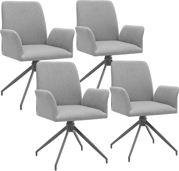 Tectake® Otočné křeslo Daya robustní tkaná látka, čalouněné 55,5 x 58 x 87 cm