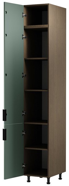 SORENTO bg | vysoká skříňka D60RWN potravinová s policemi | 60 cm | LEVÁ | baltic/zelená