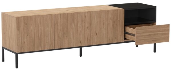 Marckeric TV stolek Cailin 180 x 40 cm s dřevěným dekorem