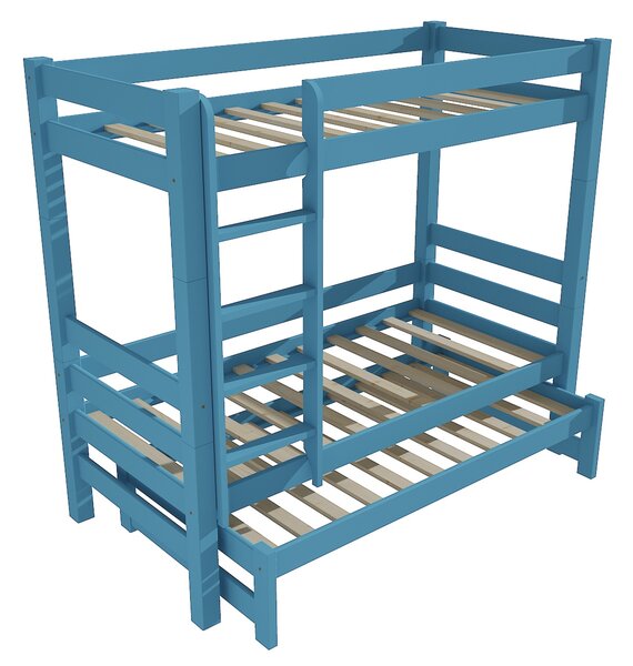 Vomaks Patrová postel s výsuvnou přistýlkou 8X8 13A Rozměr: 80 x 200 cm, Barva: barva modrá