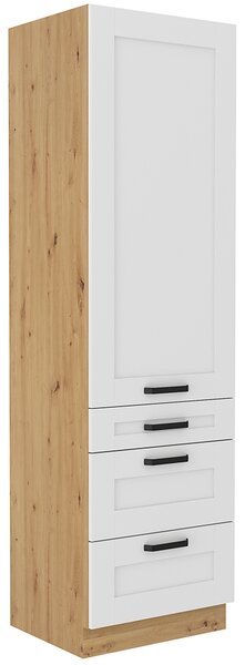 LUNA ab | vysoká skříňka 60 DKS-210 3S 1F potravinová | 60 cm | UNI dvířka | artisan/bílá