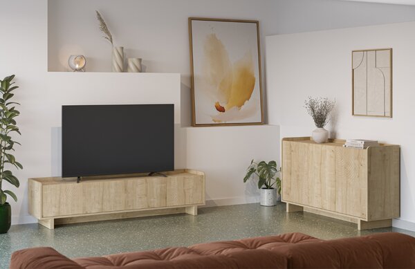Marckeric TV stolek Daira 180 x 40 cm s dubovým dekorem