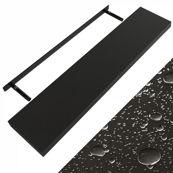 Nástěnná police FIGO + konzole, 110cm, černá Casaria