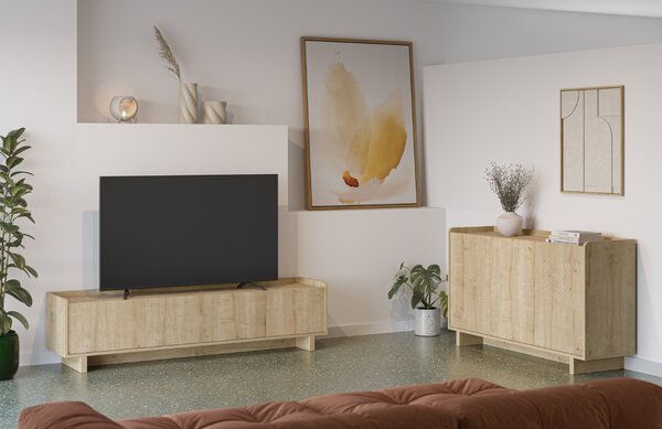 Marckeric Komoda Daira 140 x 40 cm s dubovým dekorem