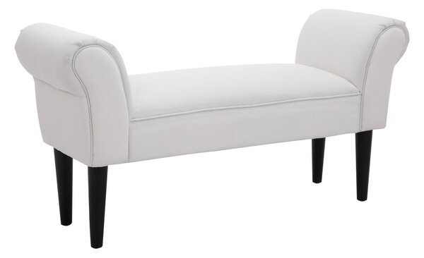 HOMCOM Čalouněná lavice na konci postele s opěrkami pro ložnici, obývací pokoj a chodbu 102x36x51 cm, nosnost 130 kg | Aosom