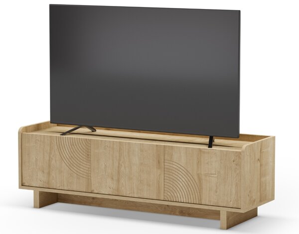 Marckeric TV stolek Daira 140 x 40 cm s dubovým dekorem