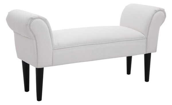 HOMCOM Čalouněná lavice na konci postele s opěrkami pro ložnici, obývací pokoj a chodbu 102x36x51 cm, nosnost 130 kg | Aosom