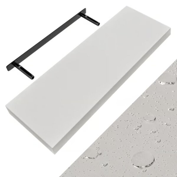 Nástěnná police FIGO + konzole, 70cm, bílá Casaria