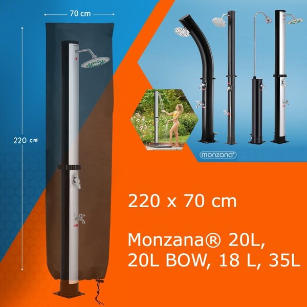 Kryt solární sprchy COVER, 220 x 70 cm, černá Monzana