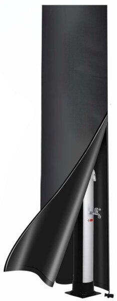 Kryt solární sprchy COVER, 220 x 70 cm, černá Monzana