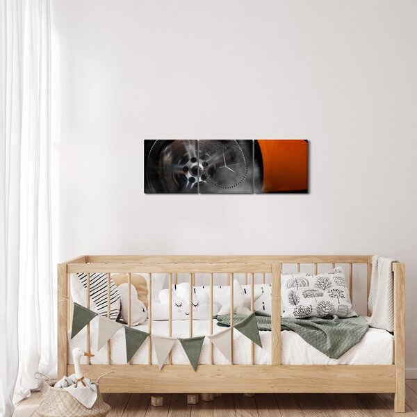 Obraz - Oranžový sporťák (s hodinami) (90x30 cm)