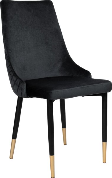 Židle Vermont Velvet v černé barvě, glamour design