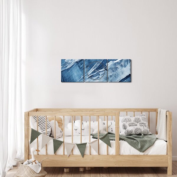 Obraz - Detail malby (s hodinami) (90x30 cm)