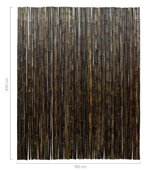 Tmavohnědá bambusová rolka (bambusový plot) 180 x 250 cm