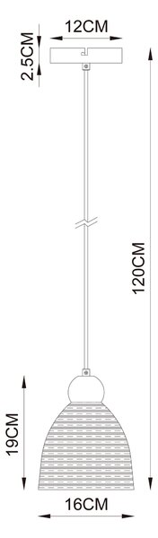 ZÁVĚSNÉ SVÍTIDLO, 16/120 cm Collett's Monde - Online Only svítidla, Online Only