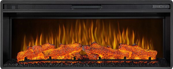 ArtiFlame Elektrický krb AF42 Multicolour Elektrický vestavný krb s ohřevem 1600W realistický 3D efekt plamene LED osvětlení Dálkové ovládání Černá barva