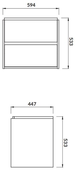 Cersanit Crea skříňka 59x45x53 cm pod umyvadlo závěsná bílá S924-003