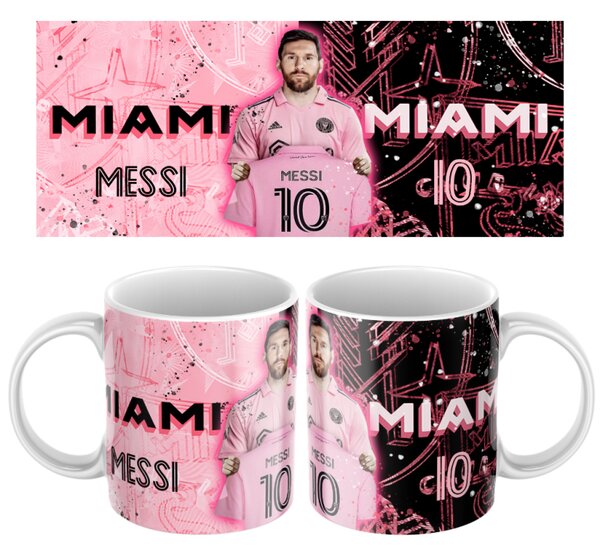 Keramický hrníček s motivem Messi Miami 450ml