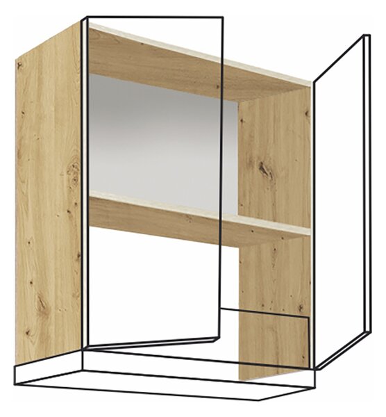 GLAMOUR z | horní skříňka GLA-37G na vestavnou digestoř | 60 cm | zelená mat