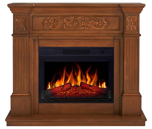Elektrický krb ArtiFlame Toscana AF23S v dubovém provedení – volně stojící, LED plamen, topný výkon 1,8 kW, pro místnosti do 30 m², se zvukovým efektem