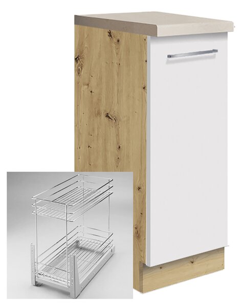 Kuchyňská linka CREATIVA | 190x330 cm + 140 cm | VÝBĚR KORPUSU a KOVÁNÍ | bílá lesk
