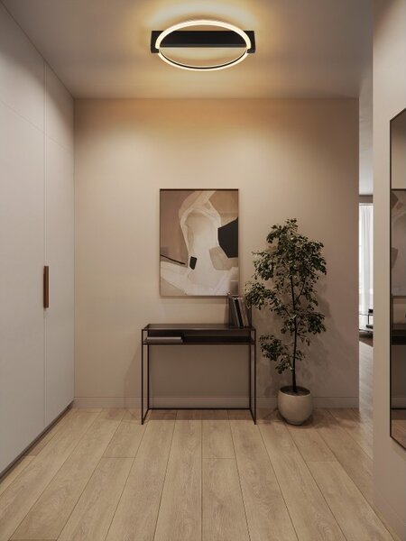 Globo 48050DS LED přisazené stropní svítidlo FLETCHER | 15W integrovaný LED zdroj | 1320lm | 3000K | černá
