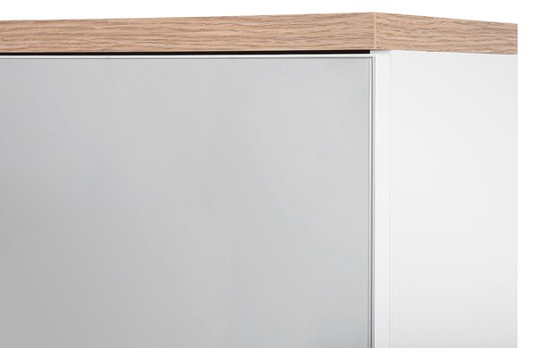 Koupelnová závěsná skříňka BALI bílá se zrcadlem 60 cm