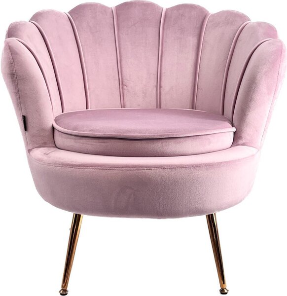 Sametová skořepina židle - Sametová čalouněná židle Ostatní barvy, Jídelna a obývací pokoj, Růžová, 74x72x74, moderní styl, glamour, pohodlí