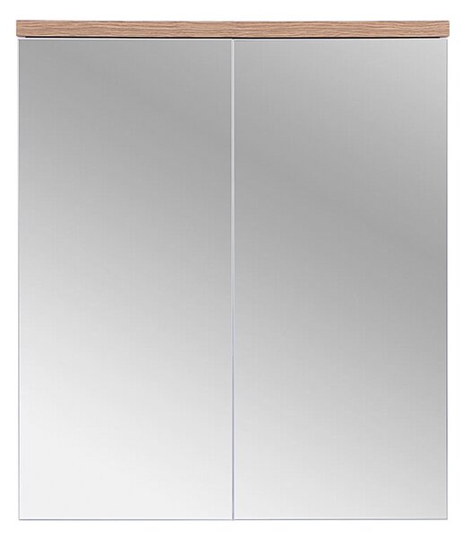 Koupelnová závěsná skříňka BALI bílá se zrcadlem 60 cm