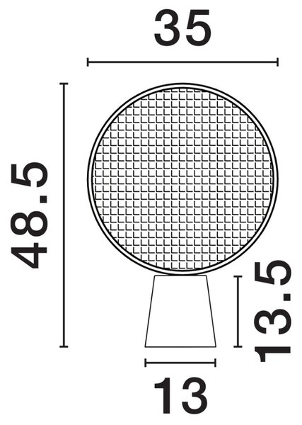 Ratanová stolní lampa Nova Luce Tierra 35 cm