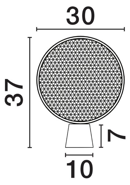 Ratanová stolní lampa Nova Luce Tierra 30 cm