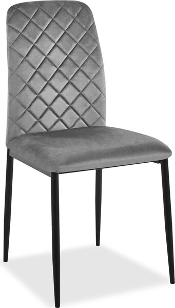 Čalouněná sametová židle MAVERIK Velvet Graphite