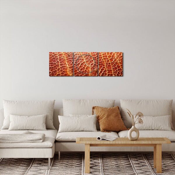 Obraz - Detail textury (s hodinami) (90x30 cm)