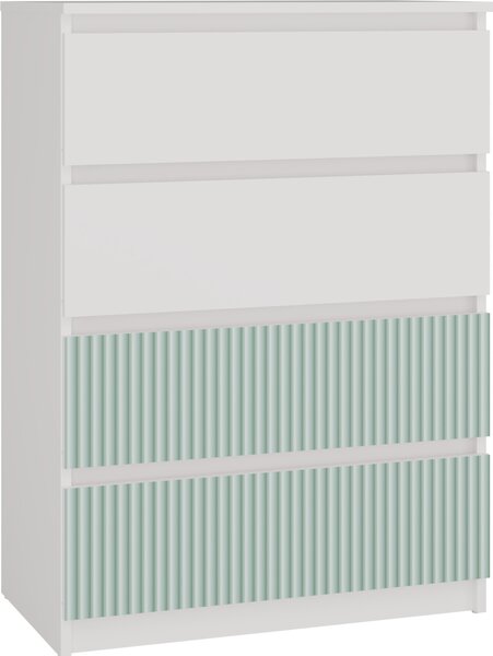 Topeshop M4 FR MINT KPL, Mátová barva, Bílá, 4 zásuvka/zásuvek, Dřevotřískové desky, 700 mm, 400 mm, 970 mm