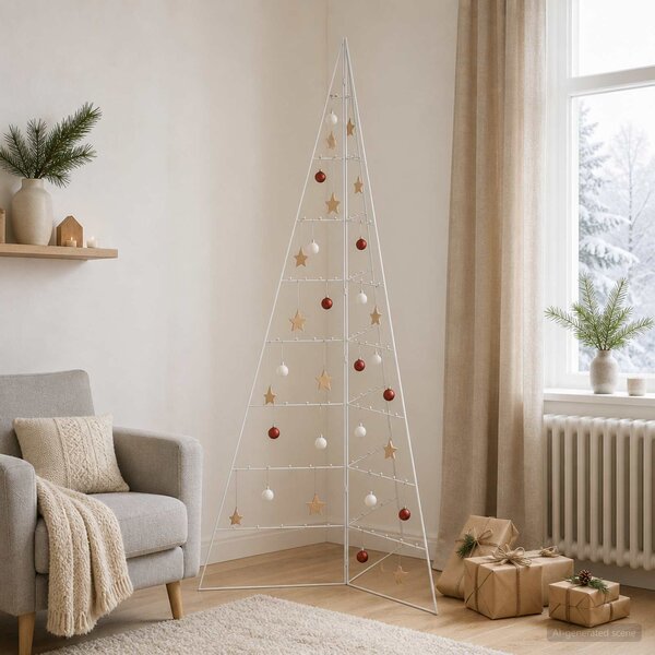 VidaXL Kovový vánoční stromeček KUOPIO Ocel [359602] Barva: Černá, Velikost: 100 cm