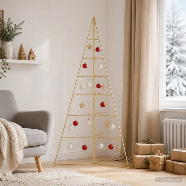 VidaXL Kovový vánoční stromeček KUOPIO Ocel [359602] Barva: Černá, Velikost: 100 cm