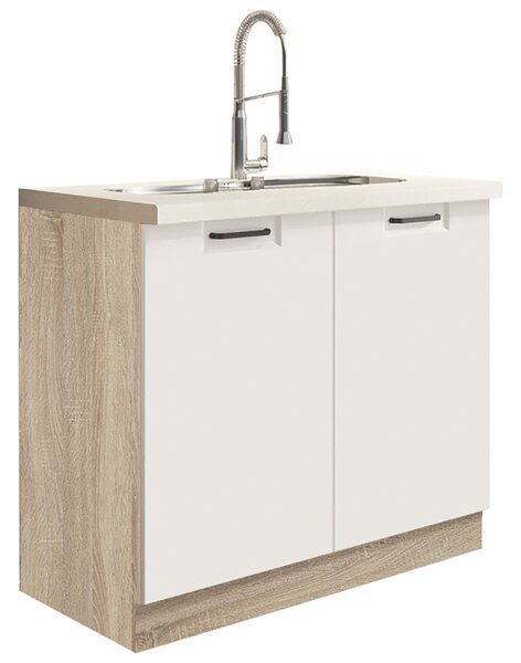 Kuchyňská linka FAVORIT w | 280cm | bílá lesk | VÝBĚR KORPUSU a KOVÁNÍ