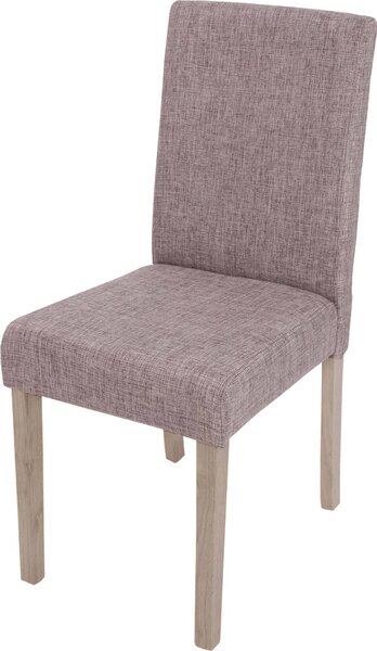 Littau jídelní židle, kuchyňská židle, látka/textil s certifikátem MVG šedá, hnědé nohy
