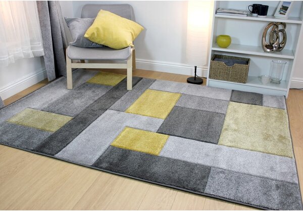 Šedo-žlutý koberec Flair Rugs Cosmos, 120 x 170 cm