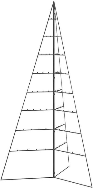 VidaXL Kovový vánoční stromeček KUOPIO Ocel [359602] Barva: Černá, Velikost: 100 cm