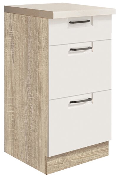 Kuchyňská linka FAVORIT w | 280cm | bílá lesk | VÝBĚR KORPUSU a KOVÁNÍ