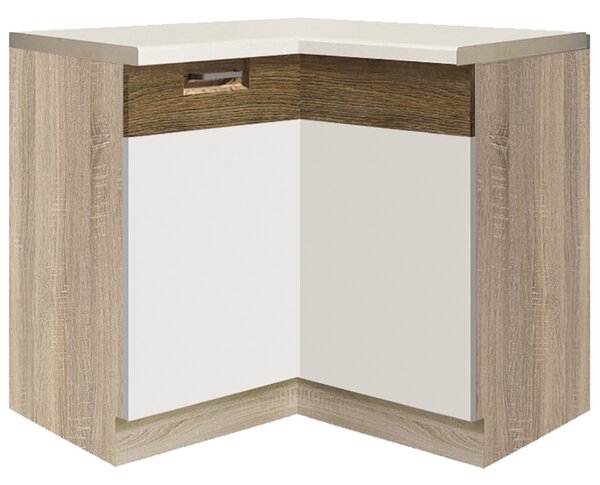 Kuchyňská linka FAVORIT r | 310x360cm | ribbeck/bílá lesk | VÝBĚR KORPUSU a KOVÁNÍ