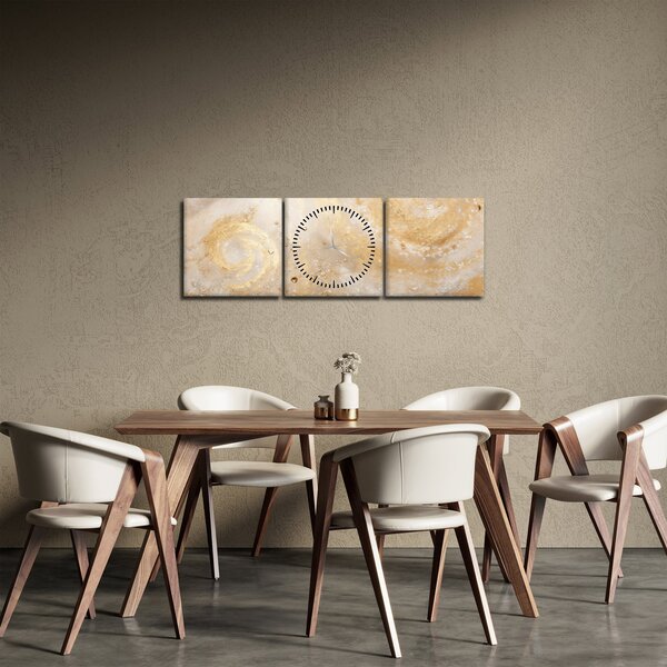Obraz - Vzorovaná textura (s hodinami) (90x30 cm)
