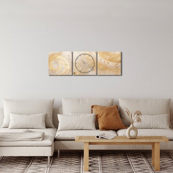 Obraz - Vzorovaná textura (s hodinami) (90x30 cm)