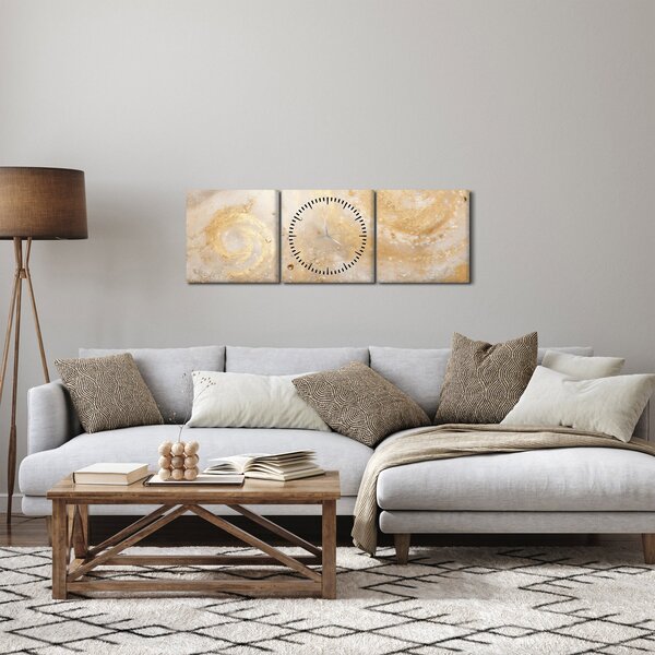 Obraz - Vzorovaná textura (s hodinami) (90x30 cm)