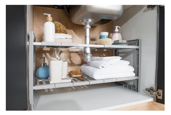 Police do skříňky pod dřez s nastavitelnou šířkou Compactor Expandable Shelf