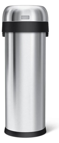Odpadkový koš Simplehuman pro obchodní prostory – 50 L, SLIM, otevřený, kartáčovaný nerez