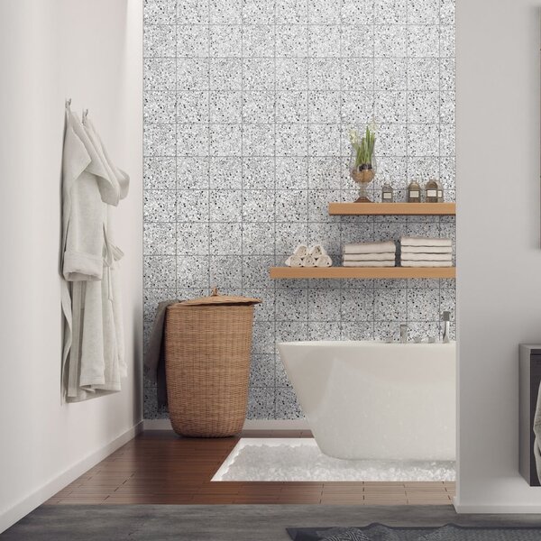 Samolepky v sadě na kachličky 60 ks 10x10 cm Terrazo – Ambiance